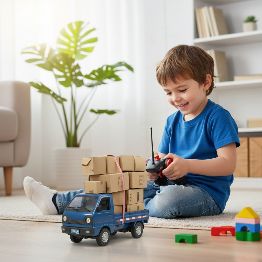 Camion Télécommandée 1:12 Cargo Bleu