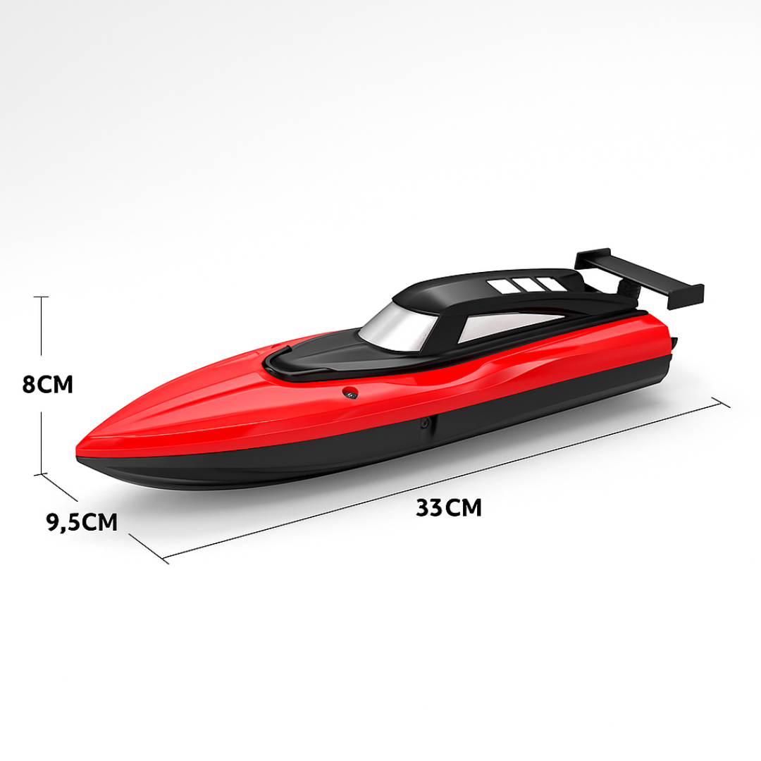 Bateau Télécommandé RC 2.4GHz – Jouet haute vitesse pour enfants | Modèle étanche et puissant pour piscine et extérieur