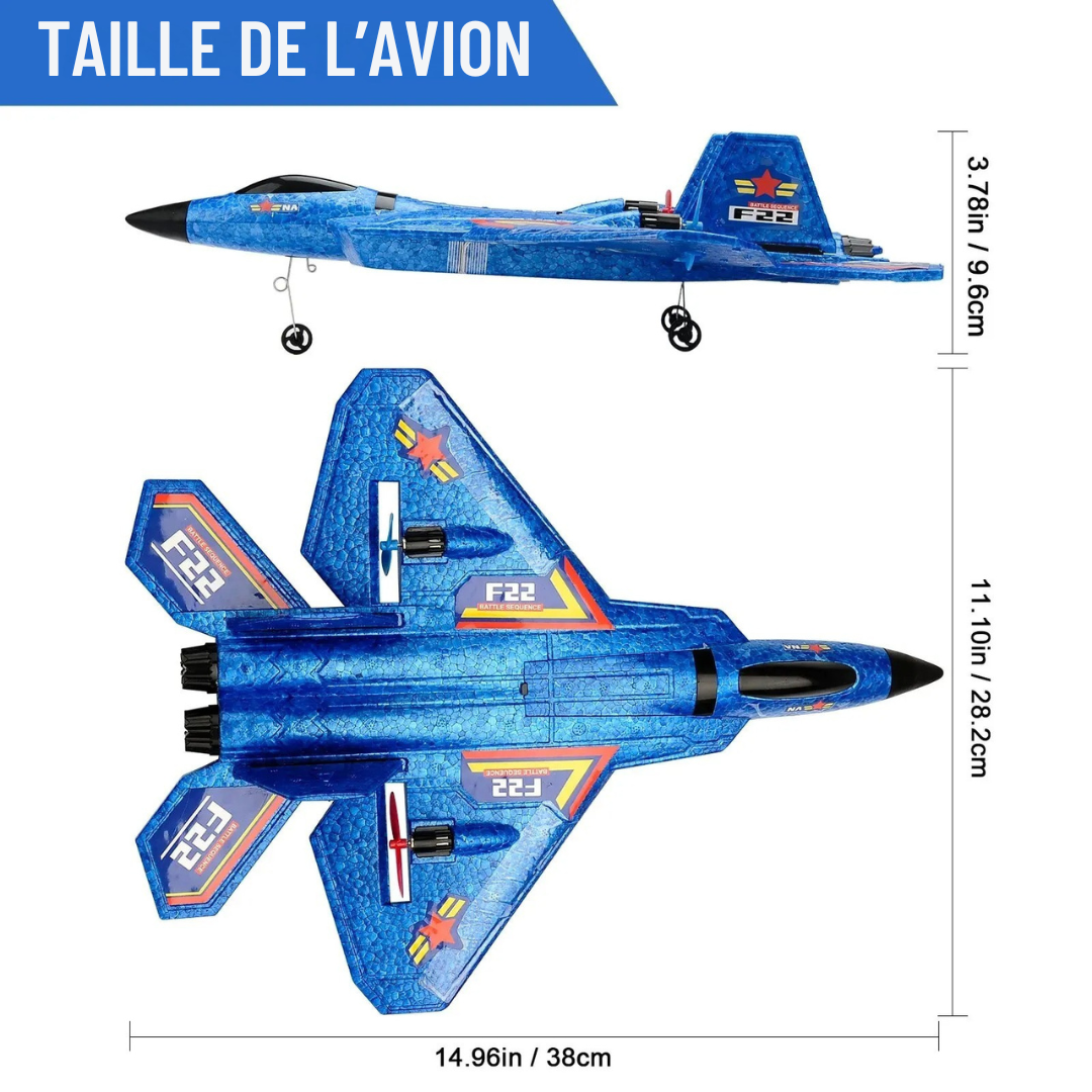 Avion Télécommandé RC en Mousse EPP avec LED | 2.4G 2CH | Vol Intérieur et Extérieur