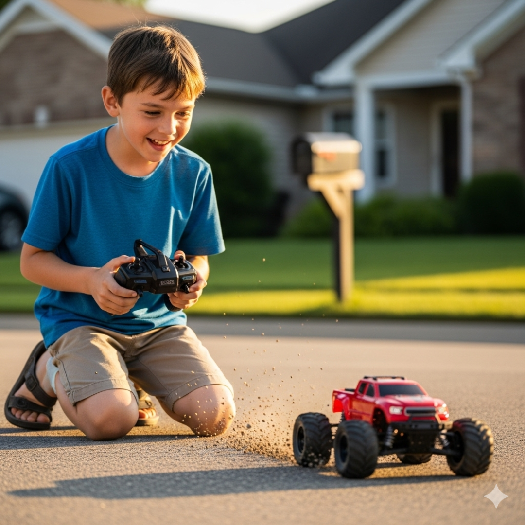 Voiture télécommandée 1:16 – Monster Truck 4WD 50 km/h, RC haute vitesse tout-terrain pour enfants et adultes