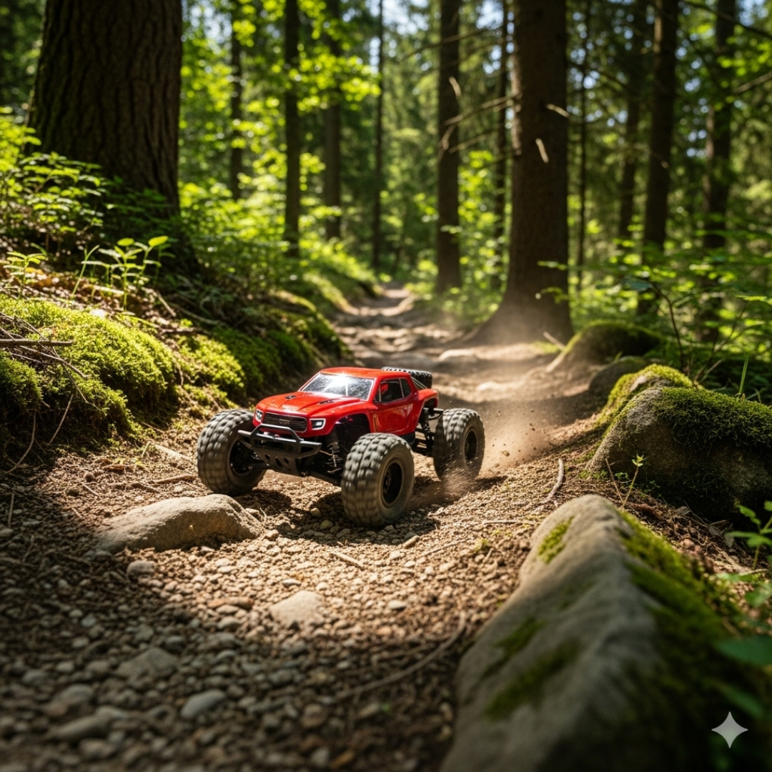 Voiture télécommandée 1:16 – Monster Truck 4WD 50 km/h, RC haute vitesse tout-terrain pour enfants et adultes