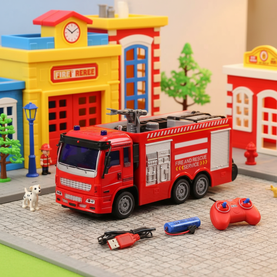 Camion de pompier télécommandé RC – Modèle d’ingénierie réaliste