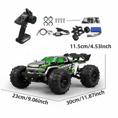 Voiture télécommandée 1:16 – Monster Truck 4WD 50 km/h, RC haute vitesse tout-terrain pour enfants et adultes