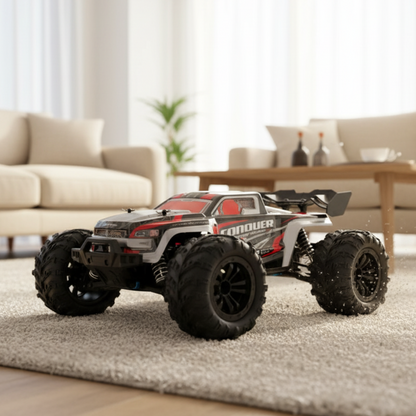 Voiture télécommandée 1:16 – Monster Truck 4WD 50 km/h, RC haute vitesse tout-terrain pour enfants et adultes