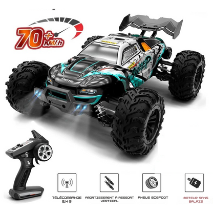 Monster Truck Télécommandé WLtoys 16101PRO – Brushless RC 1:16 70 km/h Tout-Terrain