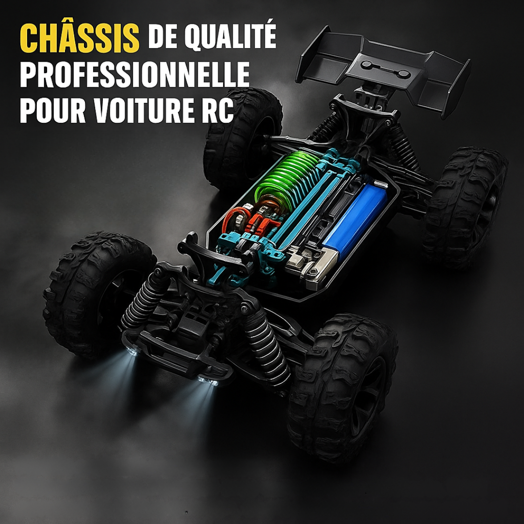 Voiture RC 4WD 25 km/h – 1:16 LED Tout-Terrain