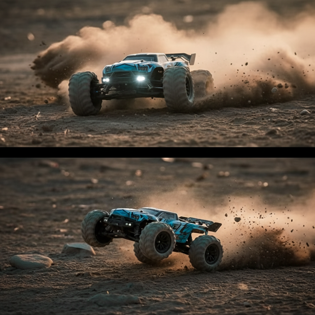 Voiture RC 4WD 25 km/h – 1:16 LED Tout-Terrain