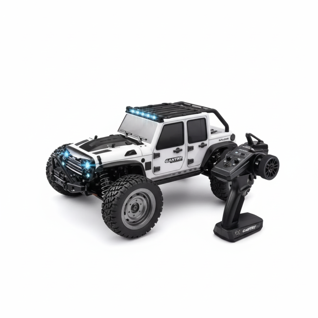 Voiture Télécommandée RC Tout-Terrain 1:16 - Jusqu’à 50 km/h - Moteur Haute Vitesse 4x4 avec LED