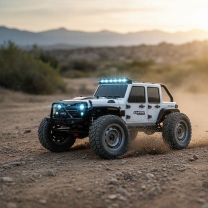 Voiture Télécommandée RC Tout-Terrain 1:16 - Jusqu’à 50 km/h - Moteur Haute Vitesse 4x4 avec LED