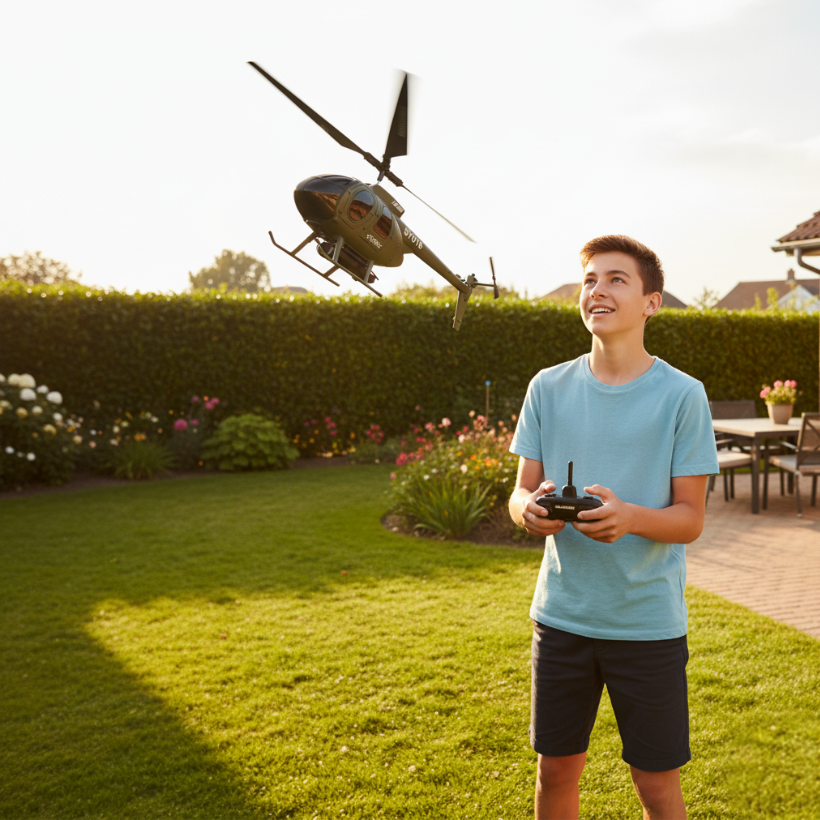Hélicoptère Télécommandé 6CH avec Caméra 8K