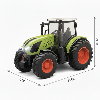 Tracteur Télécommandé RC 1:24 en Alliage – 6 Canaux, Lumières & Batterie Rechargeable
