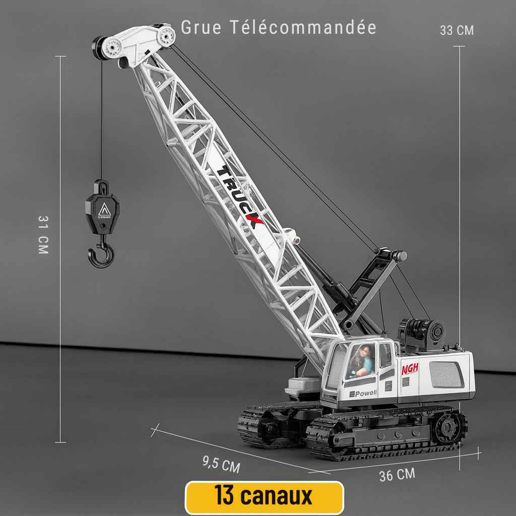 Grue Télécommandée RC 13 canaux avec Télécommande