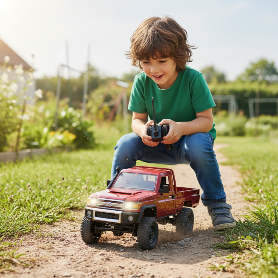Monster Truck Toyota MN82 RC 1:12 – Pick-up télécommandé 4x4 tout-terrain avec LED