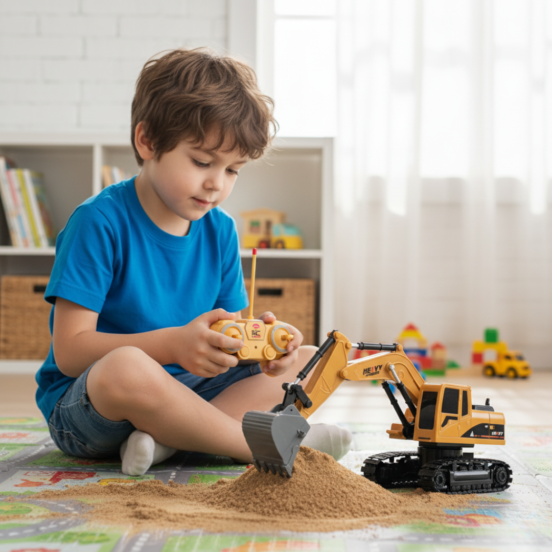 Pelleteuse Télécommandée RC 1/22 ZWN 6CH – Engin de Chantier avec Lumières et Sons