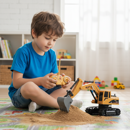 Pelleteuse Télécommandée RC 1/22 ZWN 6CH – Engin de Chantier avec Lumières et Sons