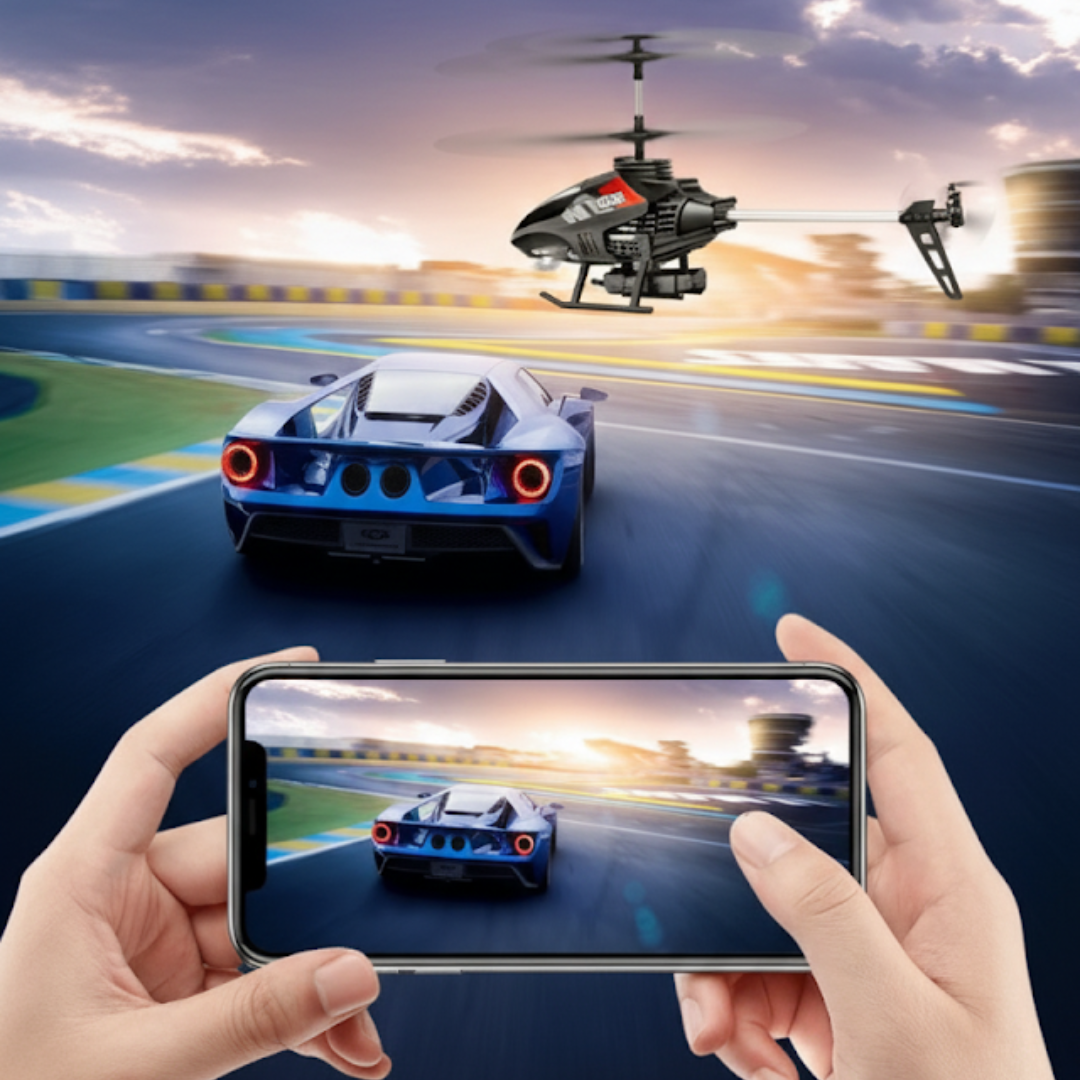 Hélicoptère Télécommandé avec Caméra 4K – Drone Télécommandé Léger pour Adultes et Enfants