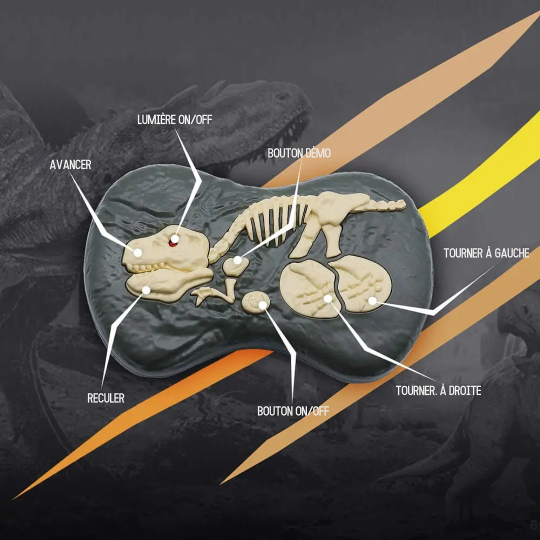 Dinosaure Télécommandé RC DZQ Marron – Jouet Interactif avec Sons et Mouvements Réalistes