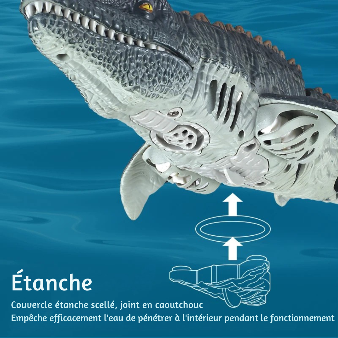 Dinosaure Télécommandé Mosasaurus – Jouet Aquatique RC 2.4GHz