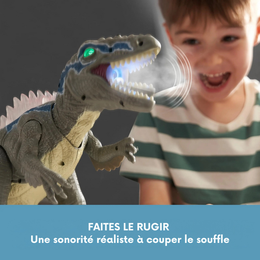 Dinosaure Télécommandé Velociraptor – Jouet Éducatif RC pour Enfants 3-6 Ans