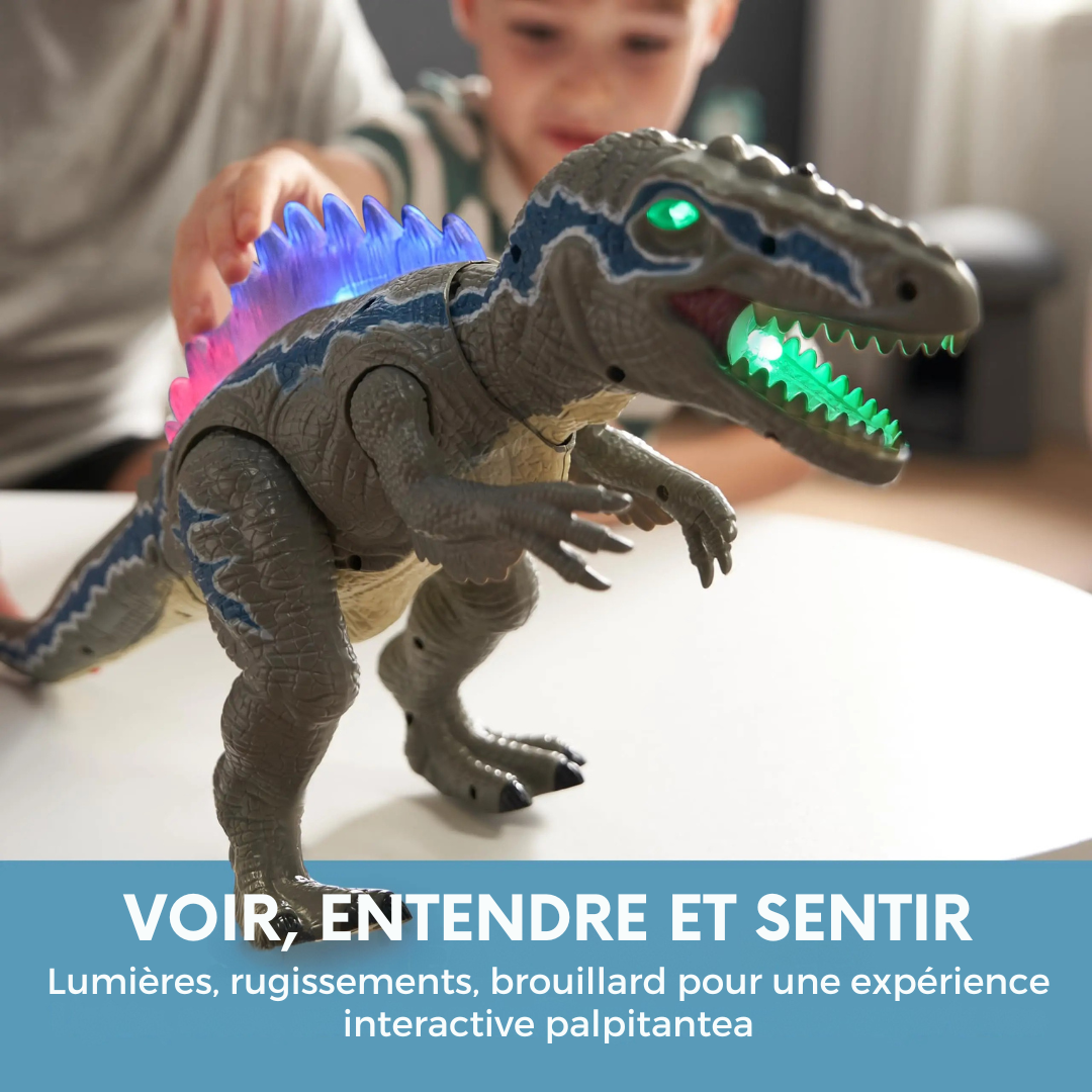 Dinosaure Télécommandé Velociraptor – Jouet Éducatif RC pour Enfants 3-6 Ans