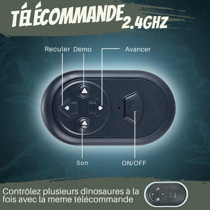 Dinosaure Télécommandé Velociraptor Vert avec Lumières et Sons – Jouet RC Réaliste pour Enfants