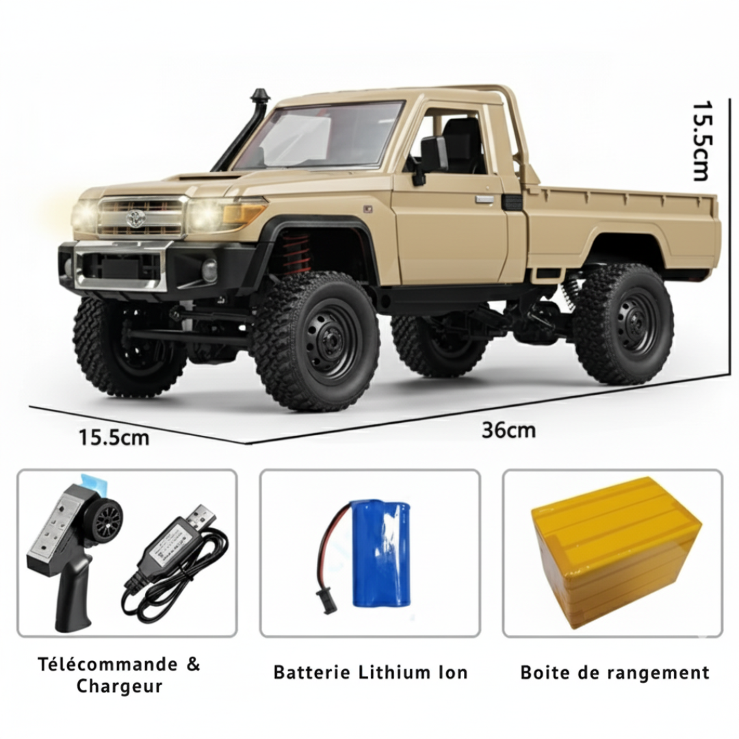 Monster Truck Toyota MN82 RC 1:12 – Pick-up télécommandé 4x4 tout-terrain avec LED (Copie)