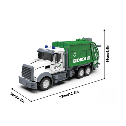 Camion d’Assainissement Télécommandé avec Lumières et Sons – Véhicule RC 6 Canaux pour Enfants – Jouet Camion Benne Électrique 1:20