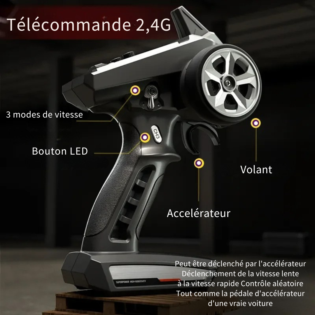 Monster Truck Télécommandé 4x4 Brushless 1/16 – RC Ultra Rapide Off-Road