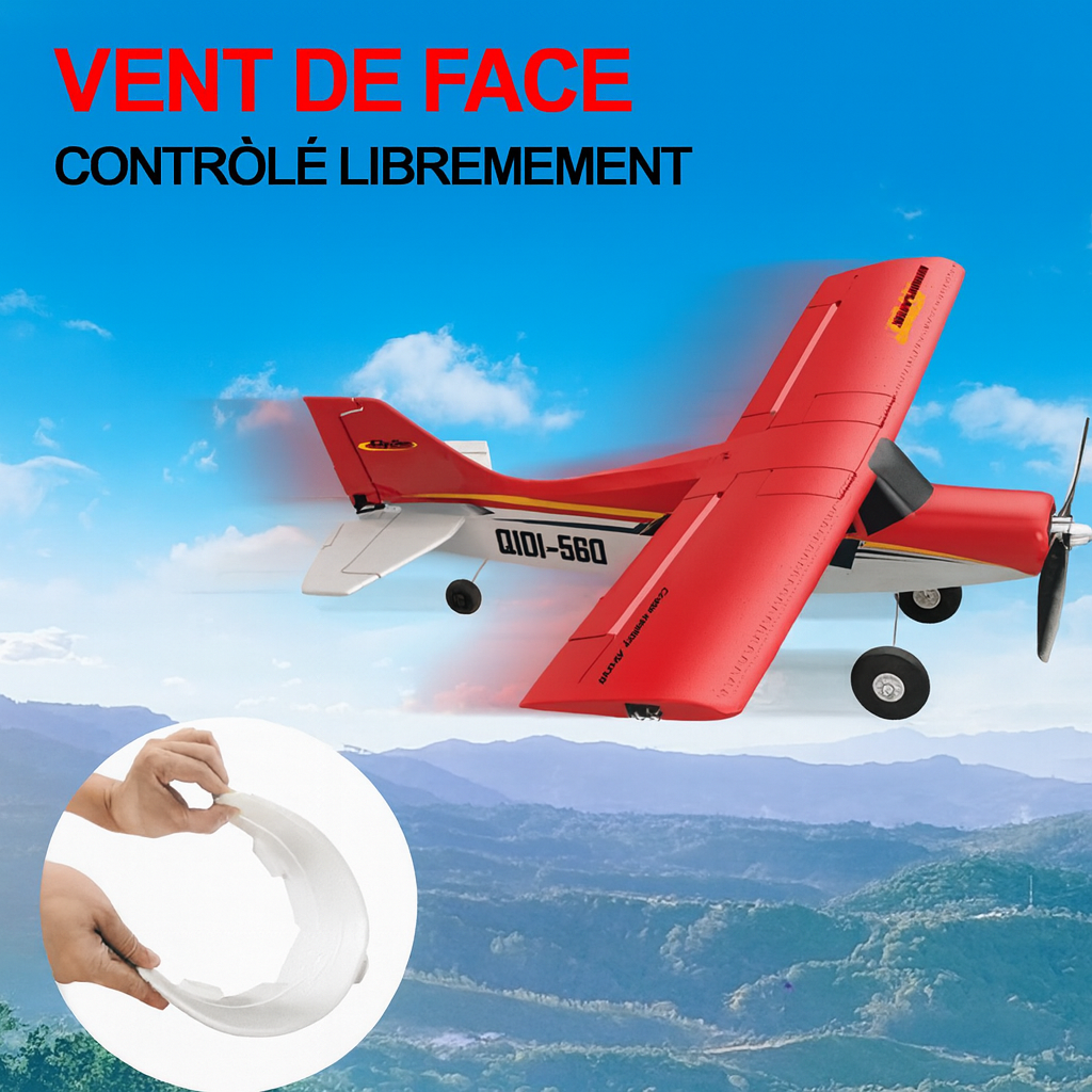 Avion Télécommandé Bleu 4CH en Mousse EPP Ultra Résistante