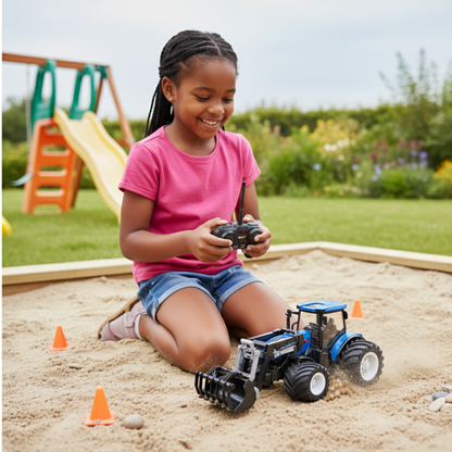 Tracteur Télécommandé 1:24 en Alliage – RC Agricole 6 Canaux avec Batterie Lithium