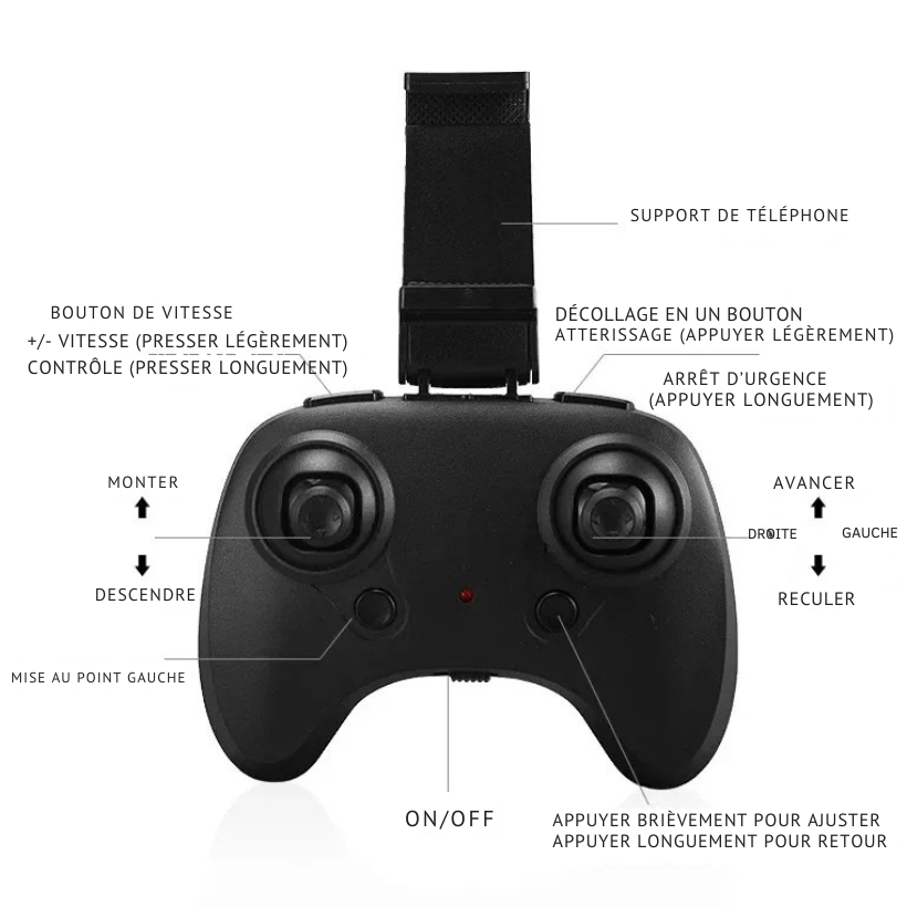Hélicoptère Télécommandé 6CH avec Caméra 8K
