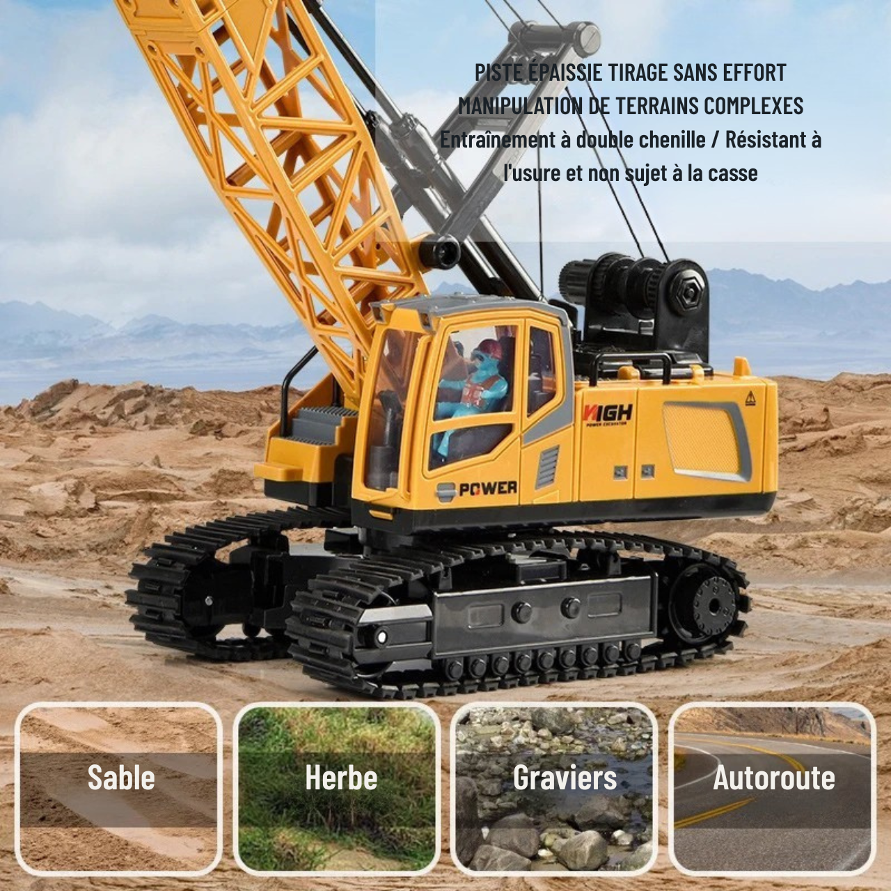 Grue Télécommandée RC 13 canaux avec Télécommande