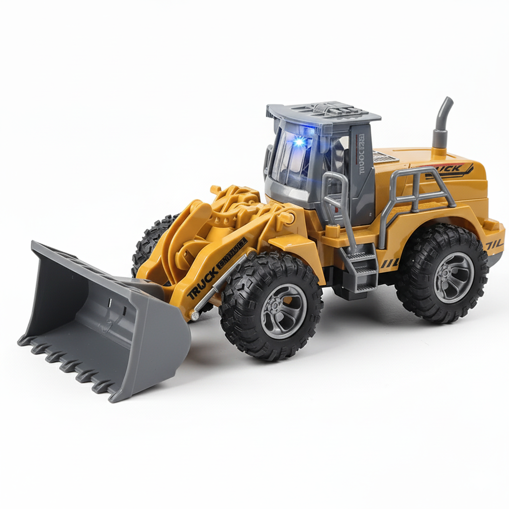 Pelleteuse Télécommandée RC 1:30 – Bulldozer 6CH 4x4 avec LED réalistes