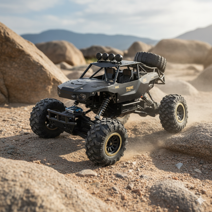 Voiture Monster Truck Télécommandé Haute Vitesse 1:12 – 25 km/h, Tout-Terrain, LED, Suspension Antichoc