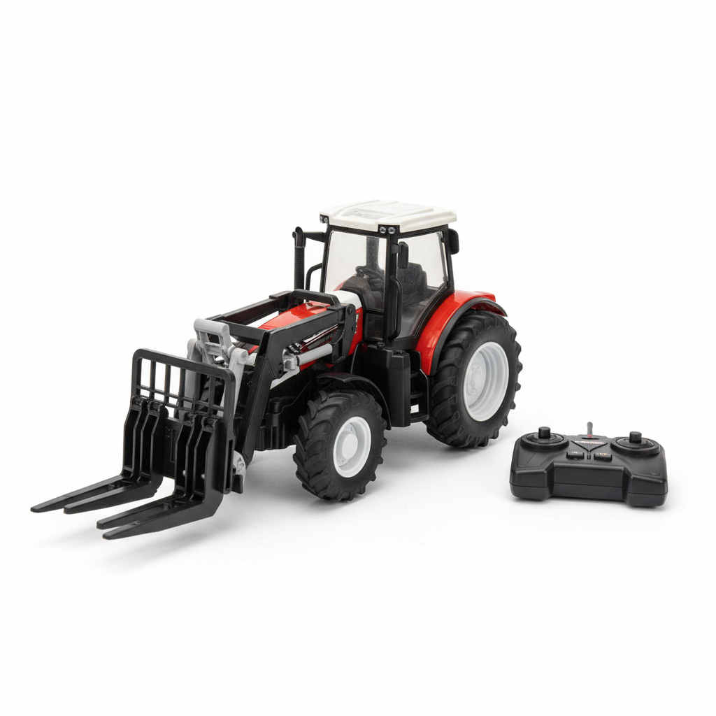 Tracteur Agricole Télécommandé 1:24 avec Lumières – Jouet RC Éducatif pour Enfants