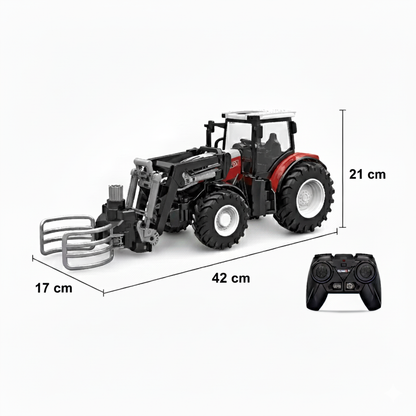 Tracteur Agricole Télécommandé 1:24 avec Lumières – Jouet RC Éducatif pour Enfants