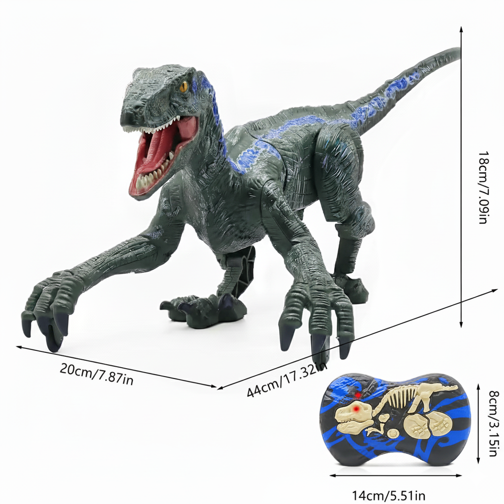 Dinosaure Télécommandé RC DZQ Bleu – Jouet Interactif avec Sons et Mouvements Réalistes (Copie)