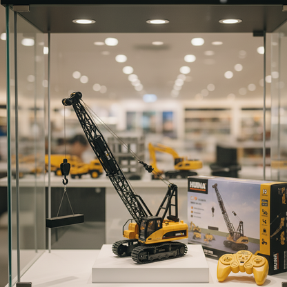 Grue Télécommandée HUINA 572 – Crochet Métal, Rotation 680°, Chenilles tout terrain