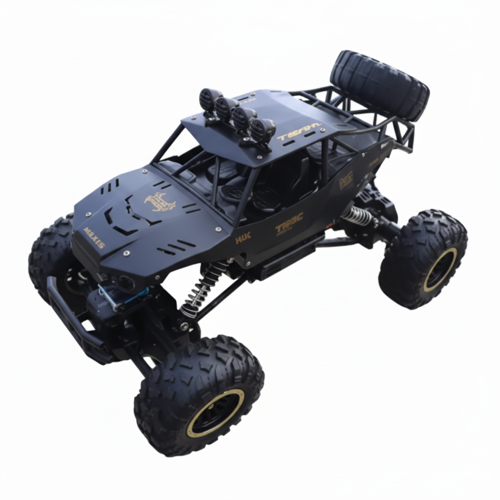 Voiture Monster Truck Télécommandé Haute Vitesse 1:12 – 25 km/h, Tout-Terrain, LED, Suspension Antichoc