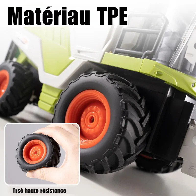 Tracteur Télécommandé RC Moissonneuse à Maïs 1:24 – 8 Canaux & Batterie Rechargeable