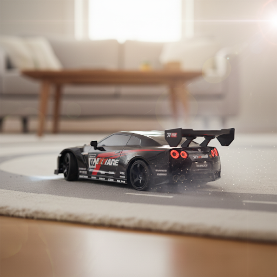 Voiture télécommandée Drift Mustang 1:24 – 4WD, LED, Haute Vitesse RC avec pneus remplaçables