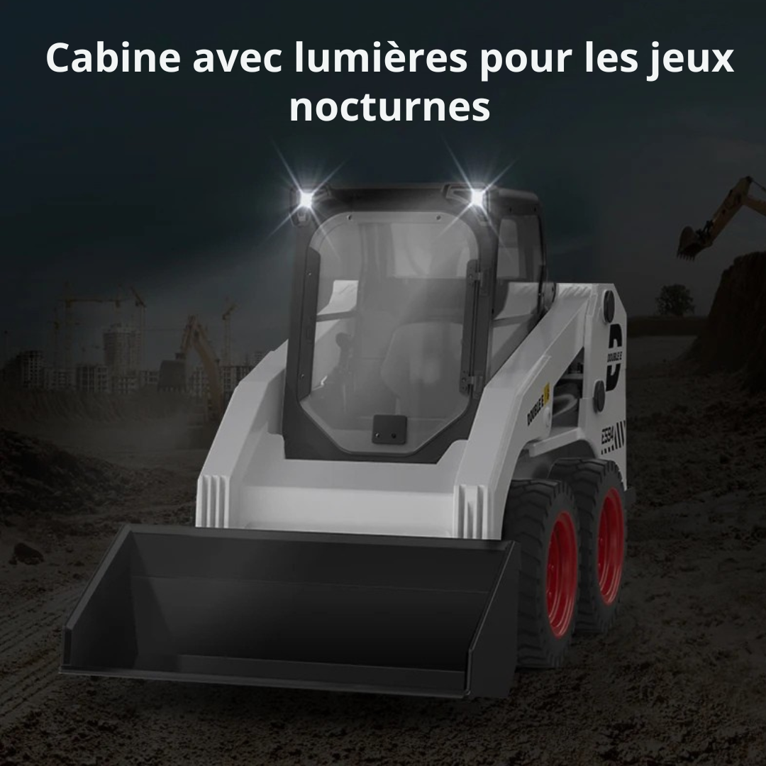 Pelleteuse Télécommandée Double E E594 1:14 – Chargeur RC réaliste avec lumières et sons