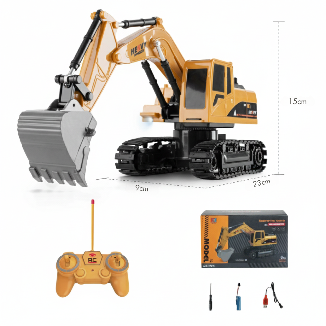 Pelleteuse Télécommandée RC 1/22 ZWN 6CH – Engin de Chantier avec Lumières et Sons