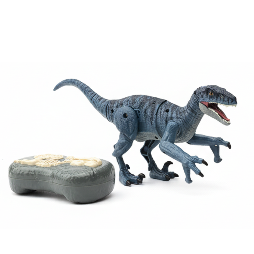 Dinosaure Télécommandé RC SM016S Bleu – Jouet Interactif avec Lumières et Sons