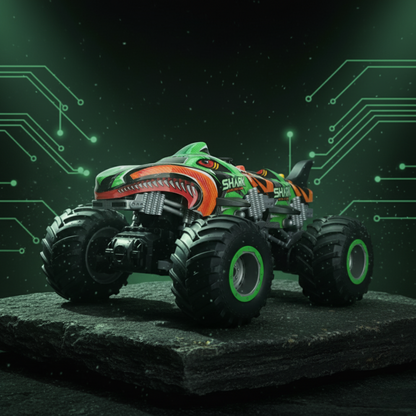 Monster Truck télécommandé Shark Verte 1:16 – RC Tout-Terrain 4x4 avec batterie rechargeable (Copie)