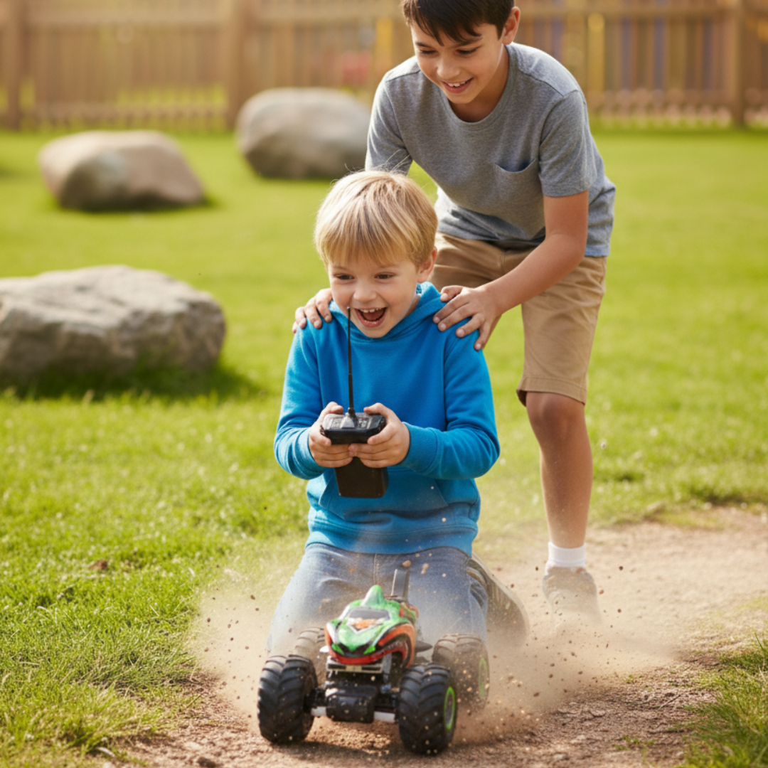 Monster Truck télécommandé Shark Verte 1:16 – RC Tout-Terrain 4x4 avec batterie rechargeable (Copie)