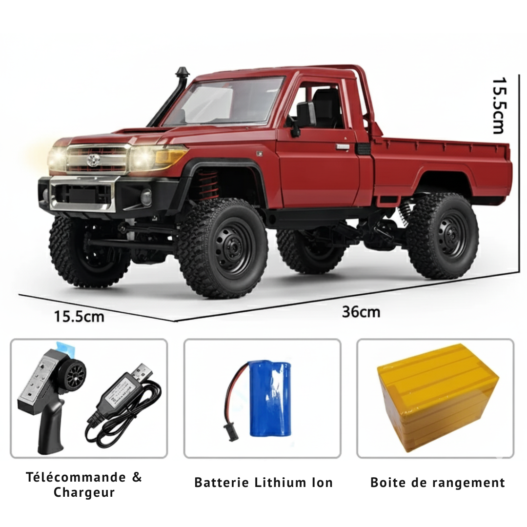 Monster Truck Toyota MN82 RC 1:12 – Pick-up télécommandé 4x4 tout-terrain avec LED