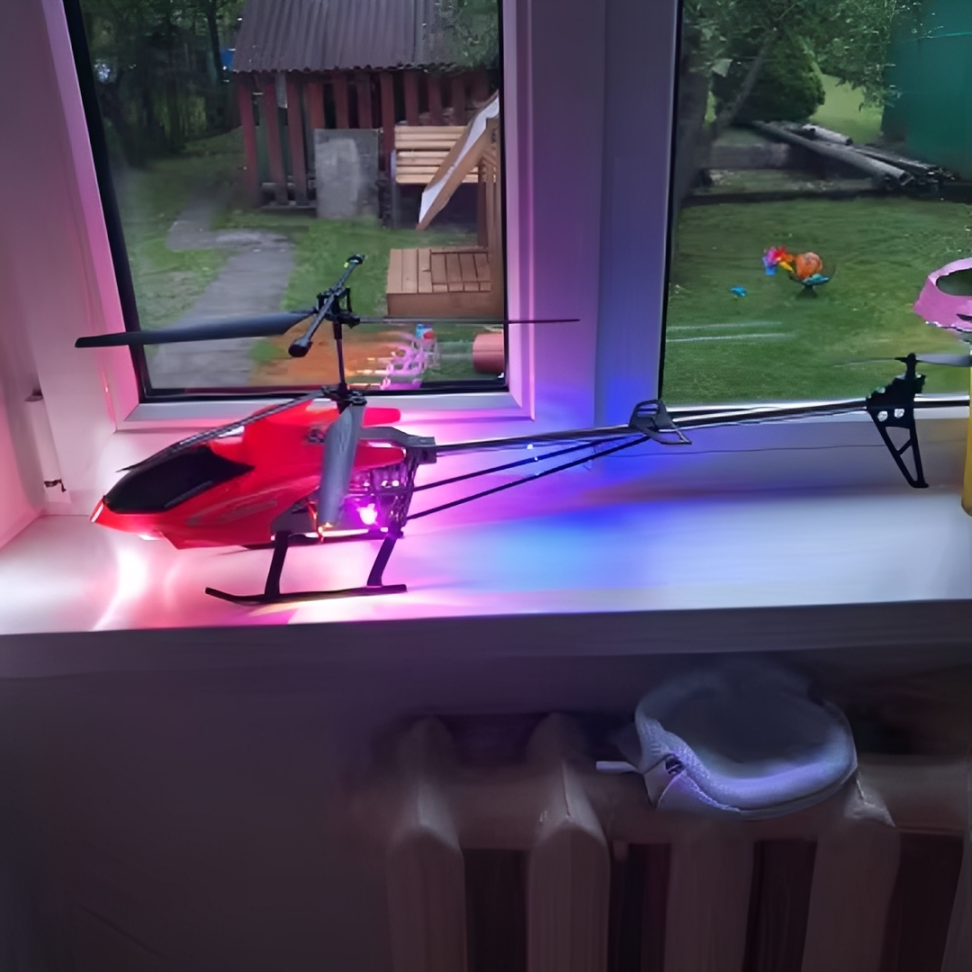Hélicoptère Télécommandé Grande Taille 80 cm – RC Durable 3,5 Canaux avec Lumières LED, Jouet Drone Électrique pour Enfants et Adultes