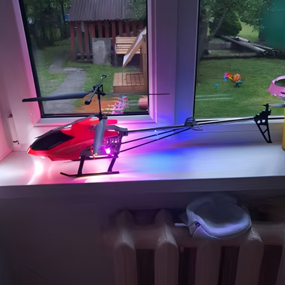 Hélicoptère Télécommandé Grande Taille 80 cm – RC Durable 3,5 Canaux avec Lumières LED, Jouet Drone Électrique pour Enfants et Adultes