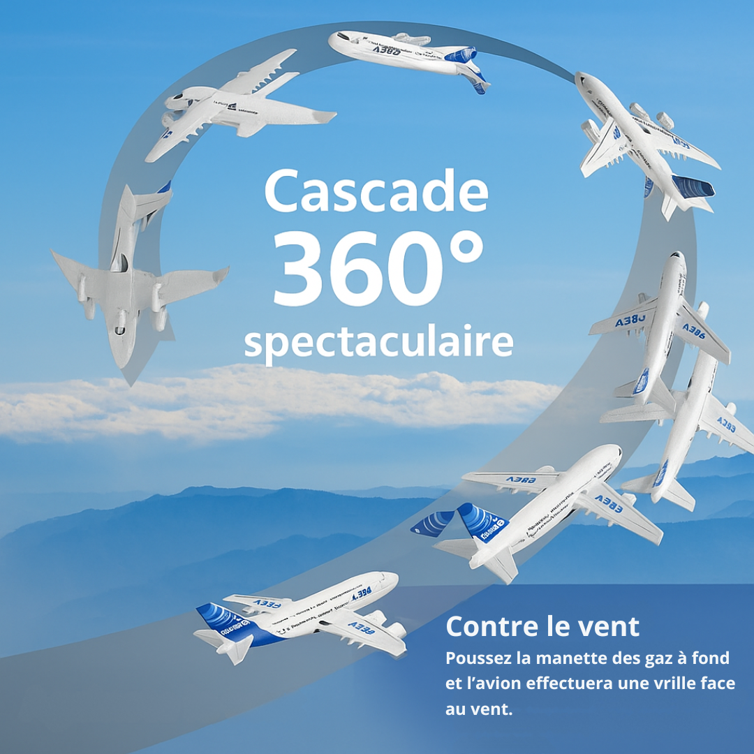 Avion Télécommandé Airbus A380 en Mousse – Jouet RC 2.4G pour Enfants et Adultes